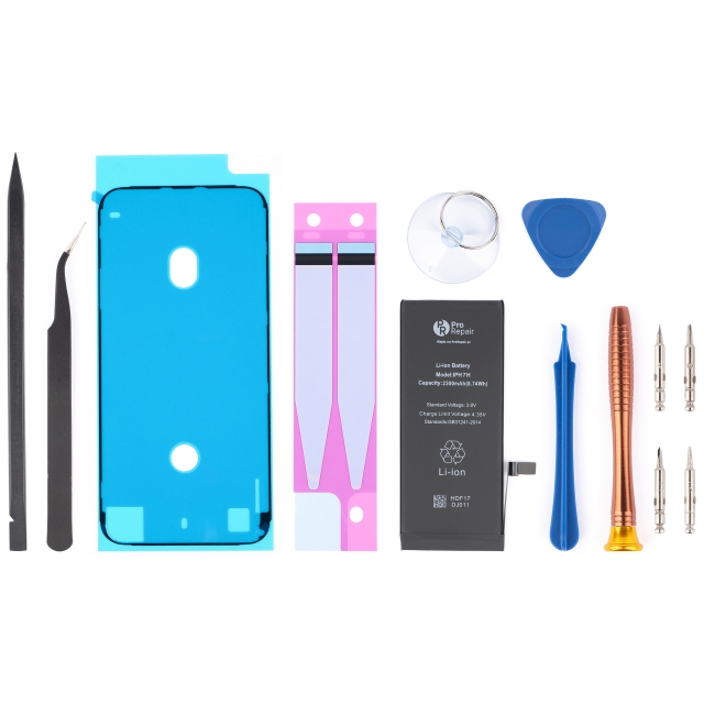 Narzędzia i części do samodzielnej wymiany baterii w iPhone 7