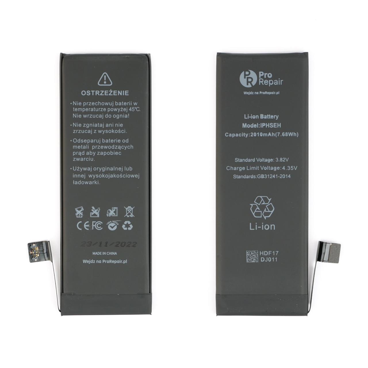 Bateria Pro Repair z większą pojemnością 2010 mAh do iPhone SE 2016