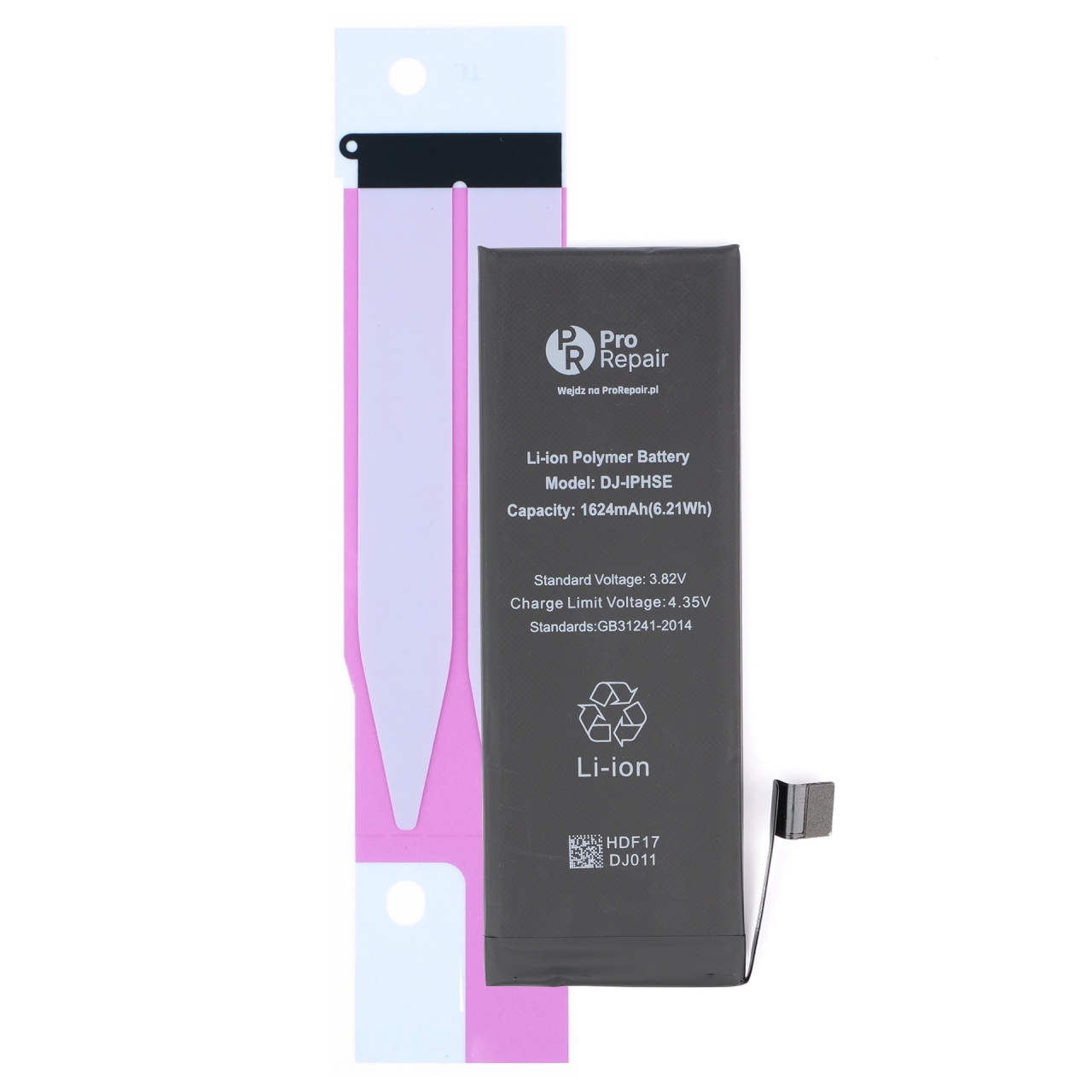 Klej montażowy i bateria do iPhone SE o pojemności 1624 mAh