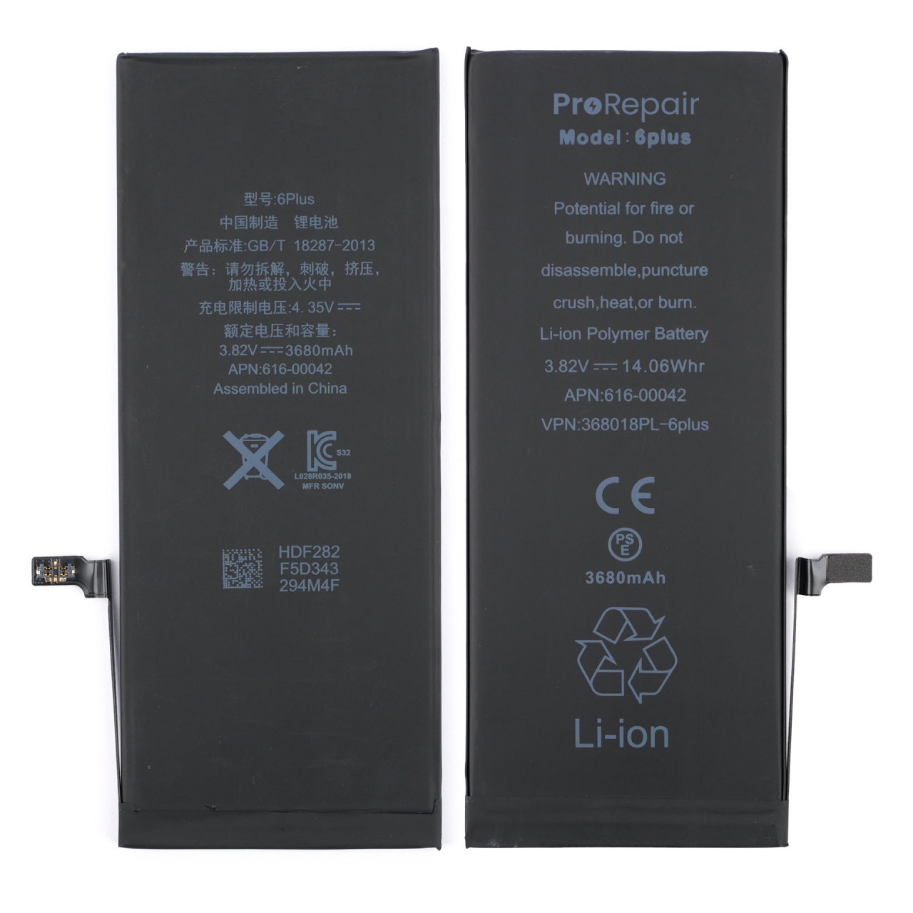 przód i tył baterii Pro Repair do iphone 6 plus